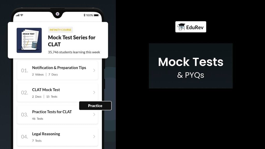 What do you get under EduRev Infinity for CLAT? | CLAT Mock Test Series 2026