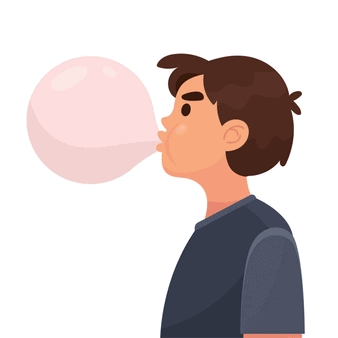 Ballon increases in size, when air is blown into it.