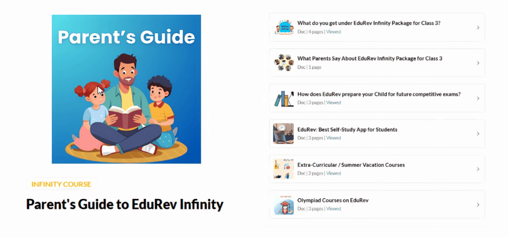What do you get under EduRev Infinity Package for Class 3? | English Grammar Class 3