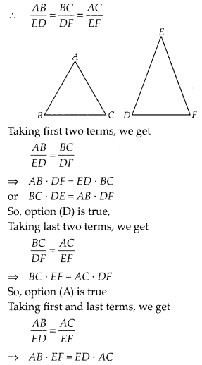 Class 10 Maths Chapter 6 Question Answers - Triangles
