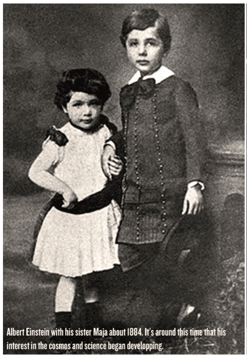 Albert Einstein with his sister