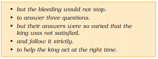 NCERT Solutions for Class 7 English - Three Questions