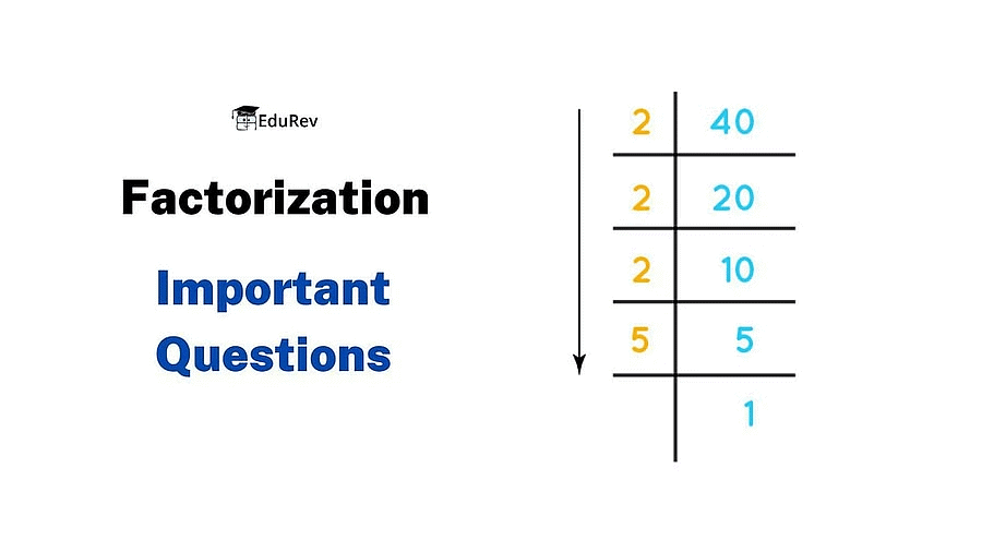 Class 8 Maths Chapter 12 Important Question Answers - Factorisation