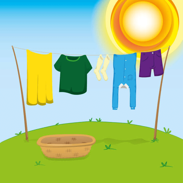 Air helps to dry clothes