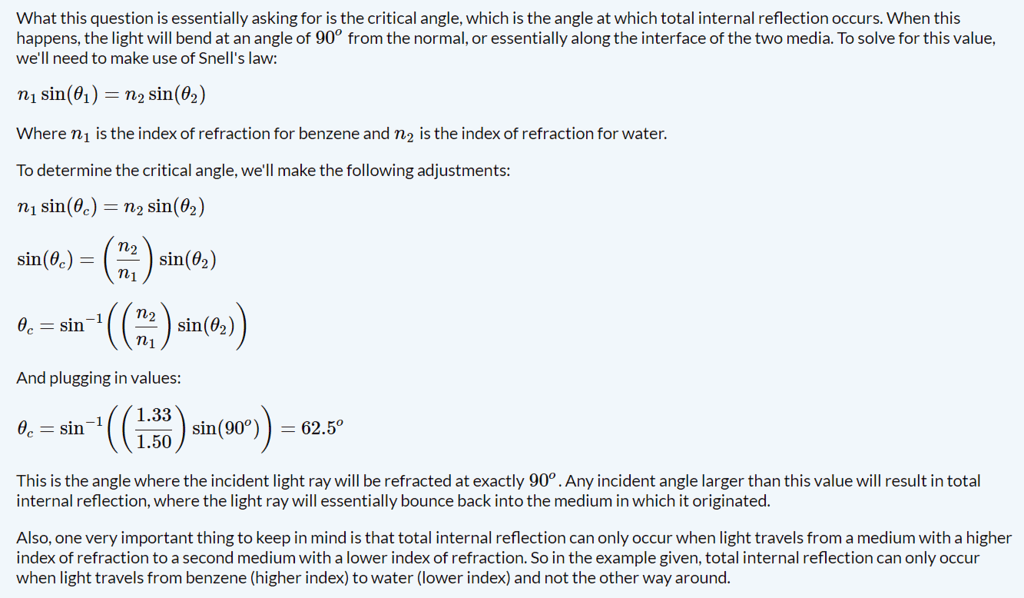 Total Internal Reflection | Physics for JEE Main & Advanced