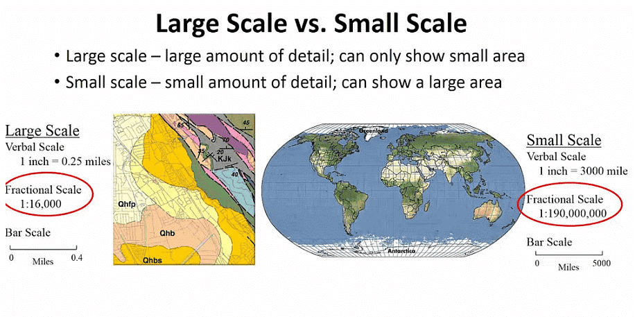 Large Scale vs. Small Scale Maps