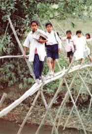 Bamboo Bridge Assam