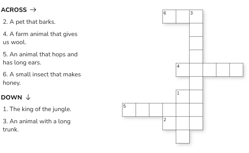 Worksheet: Animals | Science Olympiad for Class 1