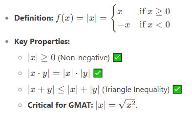 Important Formulas: Functions | Quantitative for GMAT