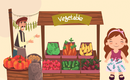 Worksheet: A Visit to the Market | Worksheets with solutions for Class 1