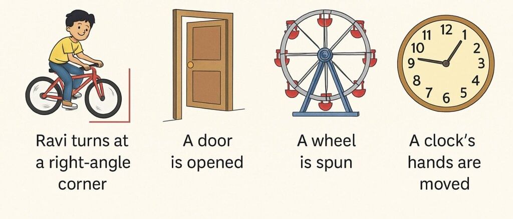Angles as Turns Chapter Notes | Mathematics (Maths Mela) Class 5 - New NCERT