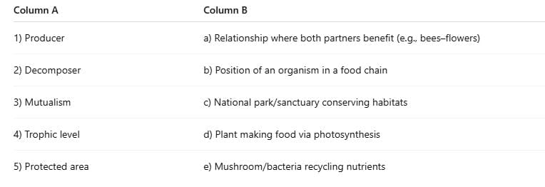 Worksheet Solutions: How Nature Works in Harmony | Worksheets with Solutions for Class 8