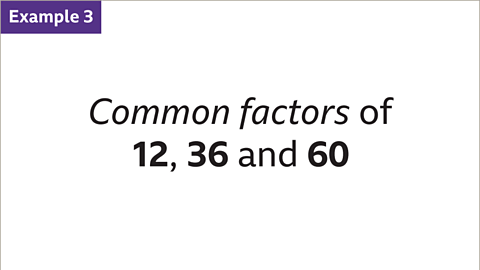 What is a Common Factor? - Year 7