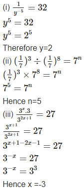 Important Questions for Class 8 Maths - Exponents and Powers