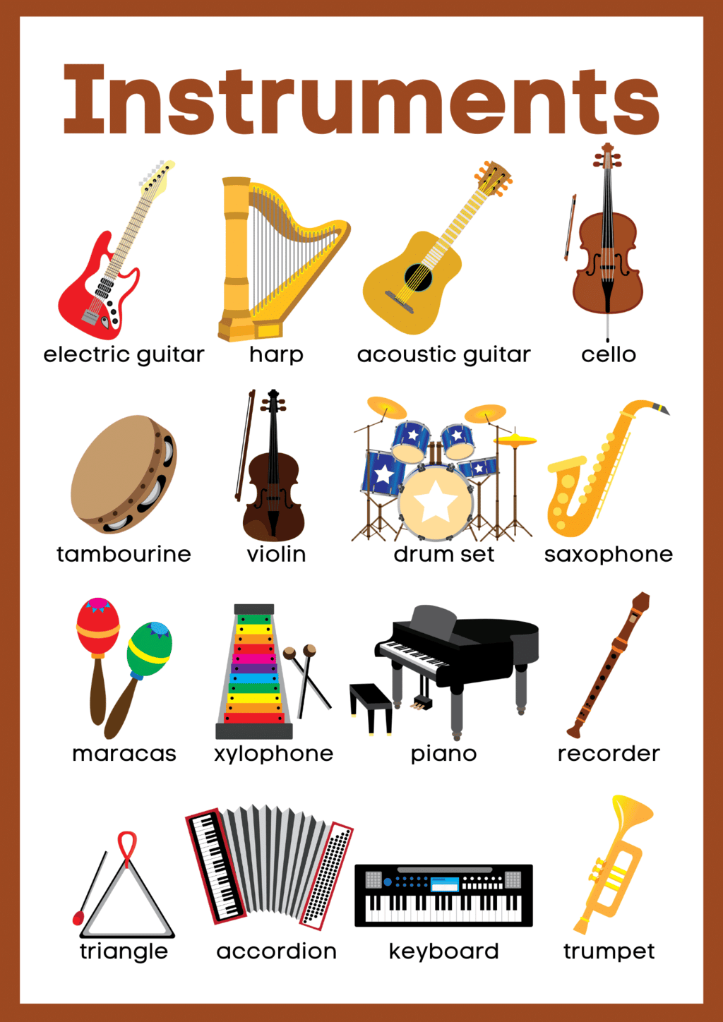 Learn at a Glance: Musical Instruments | EVS for LKG