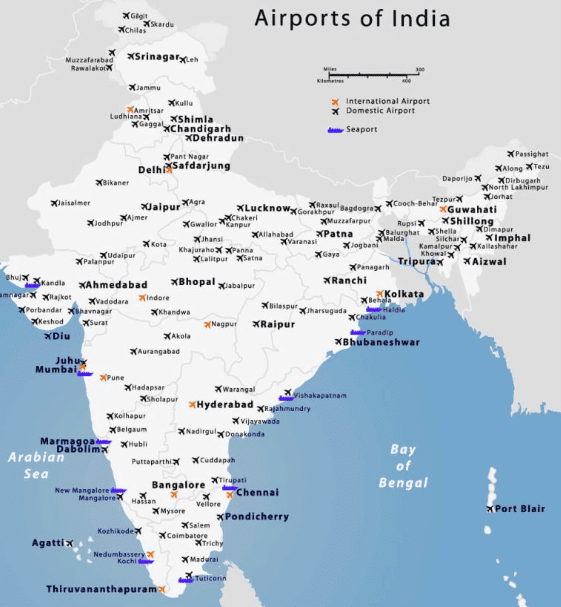 List Of Domestic Airports In India | General Awareness - Bank Exams