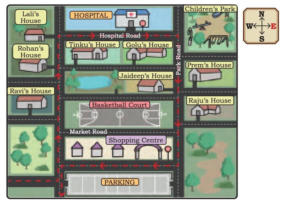 Maps and Locations Chapter Notes | Mathematics (Maths Mela) Class 5 - New NCERT