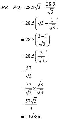 NCERT Solutions for Class 10 Maths Chapter 9 - Some Applications of Trigonometry (Exercise 9.1)