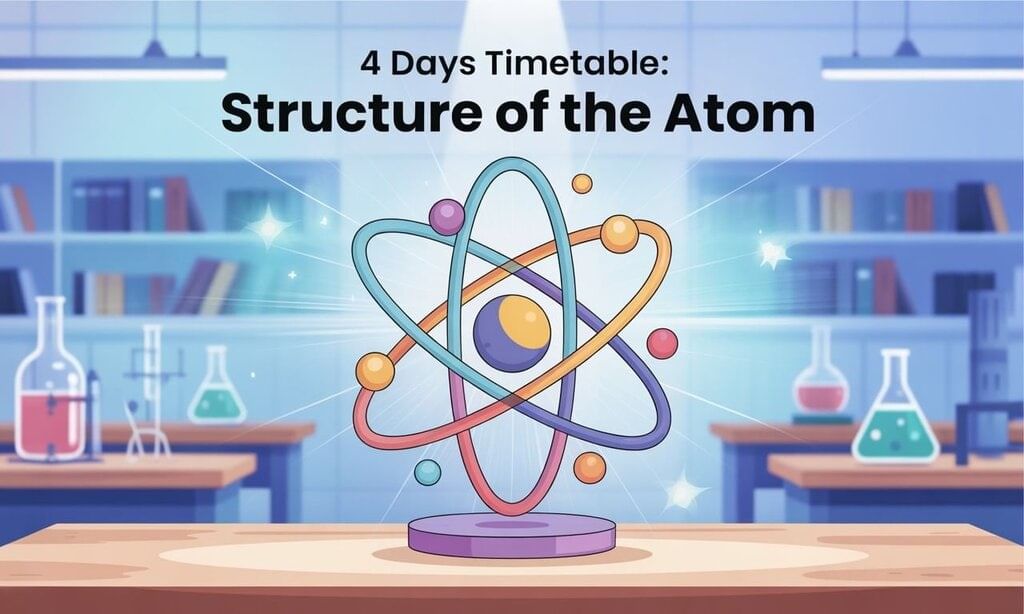4 Days Timetable: Structure of the Atom | Science Class 9