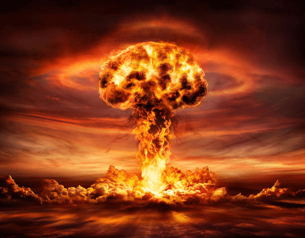 The destruction caused by Atom Bomb