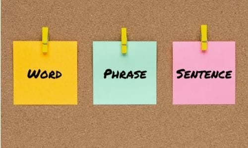 Key Words, Phrases and Sentences