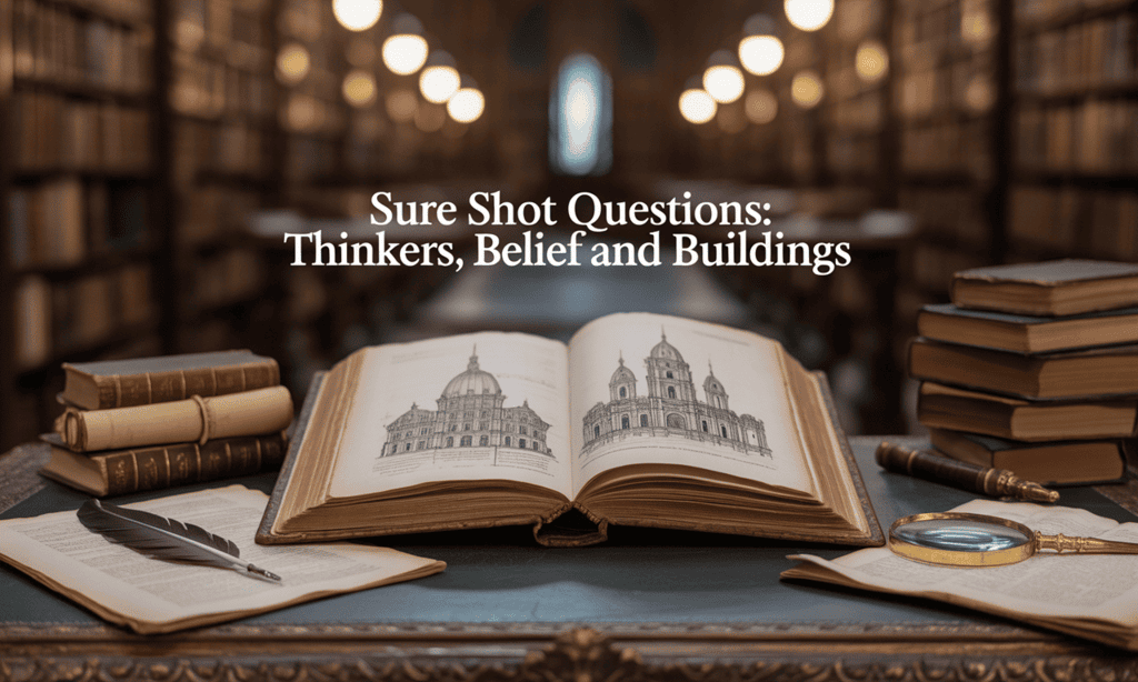 Sure Shot Questions: Thinkers, Belief and Buildings | History Class 12 - Humanities/Arts