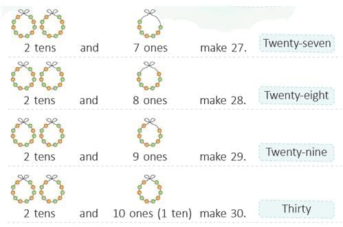 Numbers from 21 to 50 Chapter Notes | Mathematics Class 1 ICSE