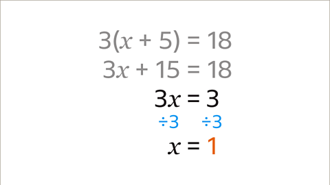 Solving for x - 3 - Year 7