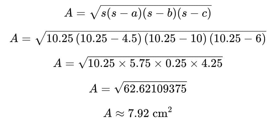 Class 9 Maths Chapter 10 Question Answers - Heron’s Formula