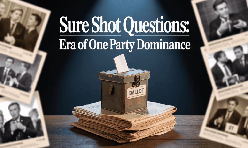 Sure Shot Questions: Era of One Party Dominance | Political Science Class 12 - Humanities/Arts
