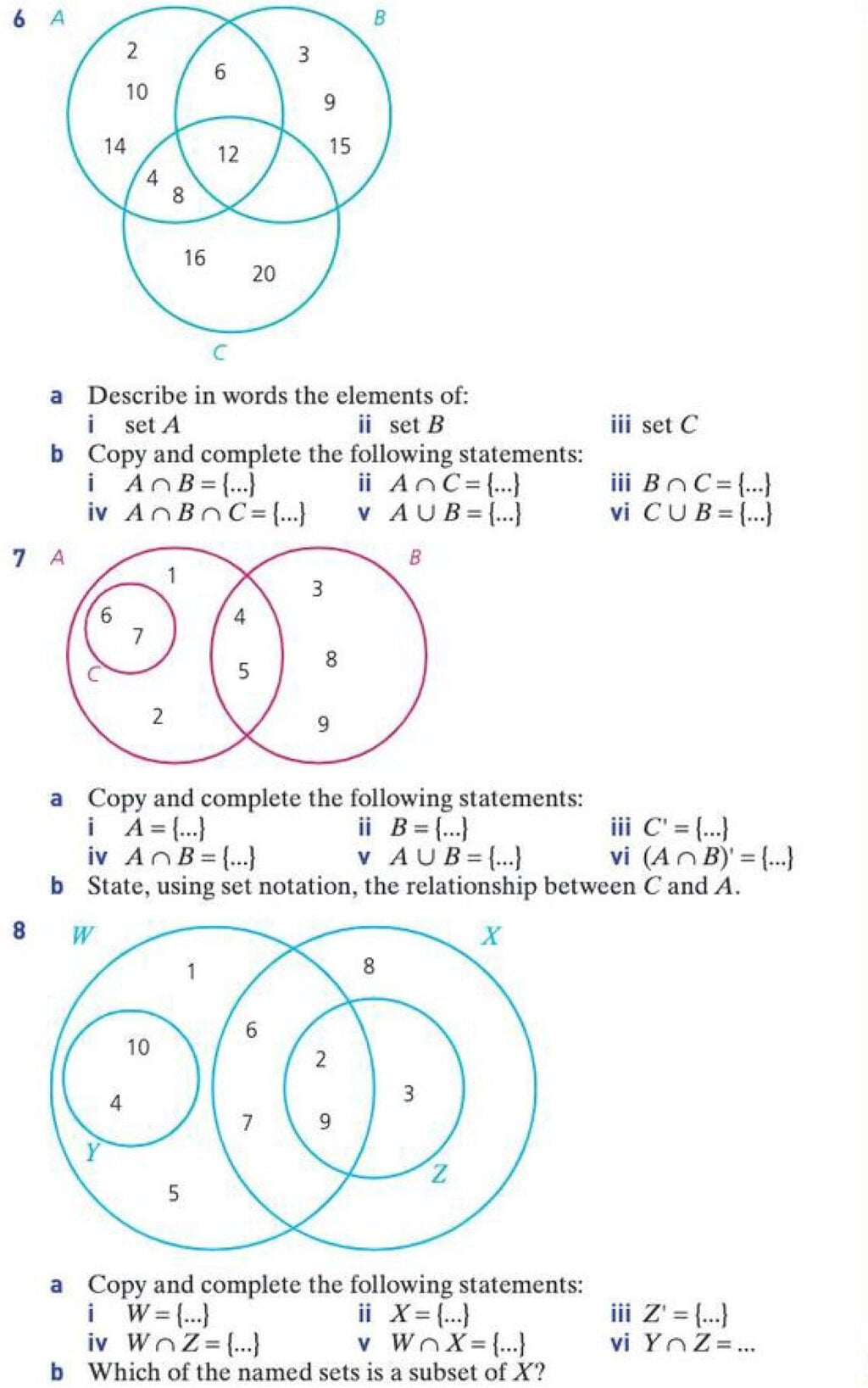 Set notation and Venn diagrams Chapter Notes - Class 10
