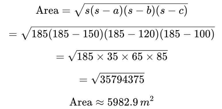 Class 9 Maths Chapter 10 Question Answers - Heron’s Formula