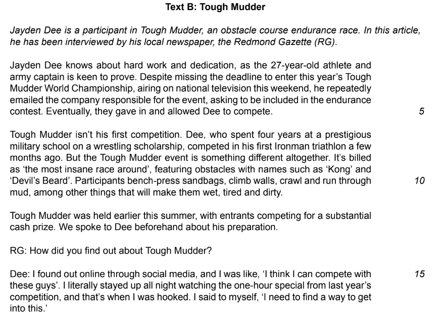 Question 1 Summary: Demo Answer | English Language for GCSE/IGCSE - Class 10