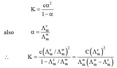 Applications of Kohlrausch`s Law