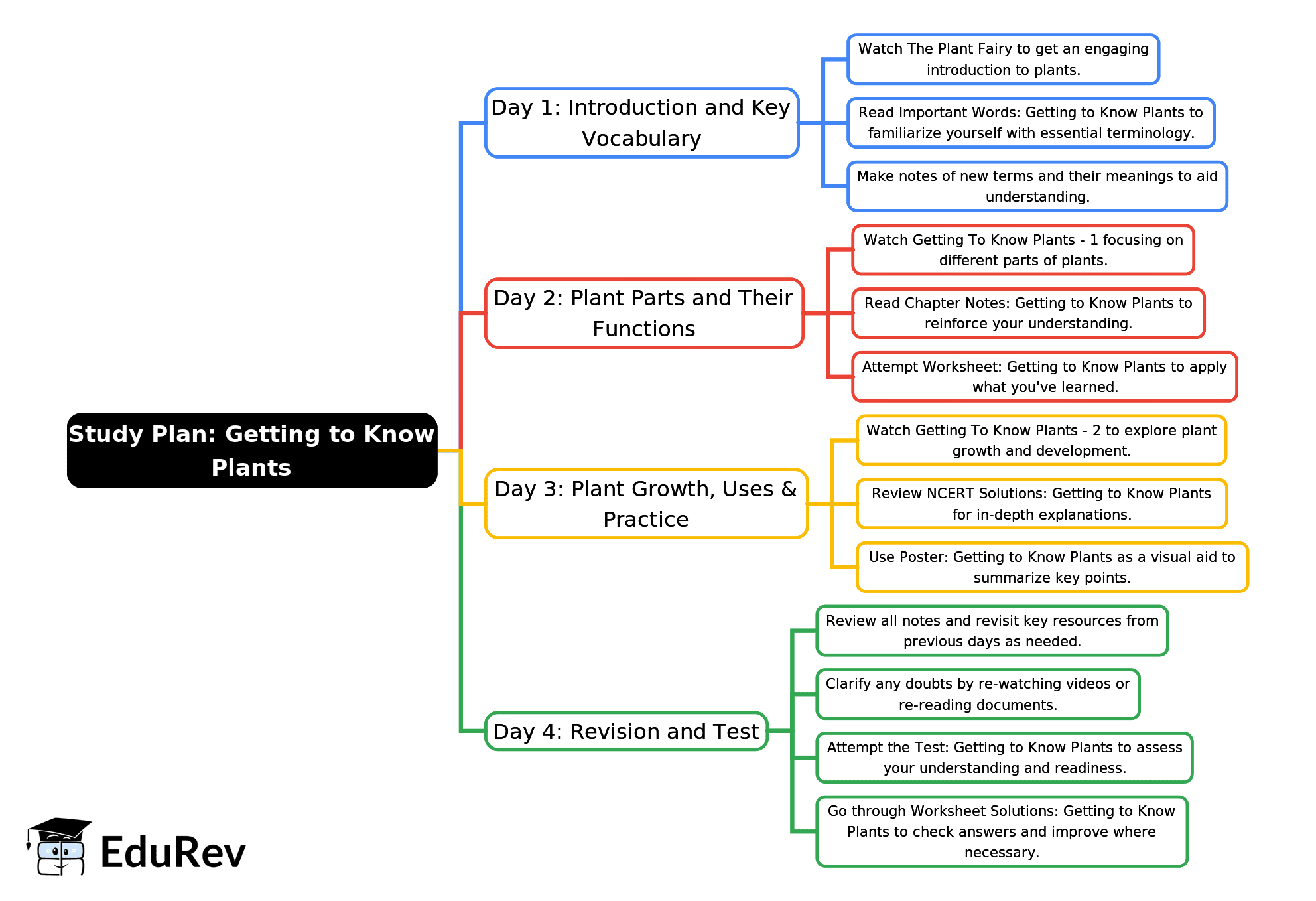 4-Days Study Plan: Getting to Know Plants | EVS Class 3: The World around us (Our Wondrous World)