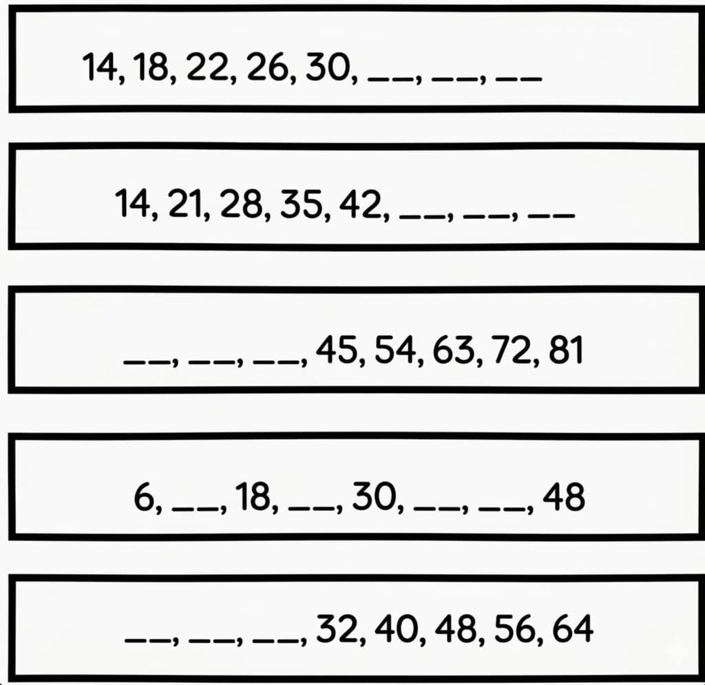 Patterns Worksheet - Class 6 Mathematics - Step-by-Step Answers and ...