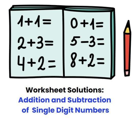 How Many? (Addition and Subtraction of Single Digit Numbers) - 1 Class 1 Worksheet Maths