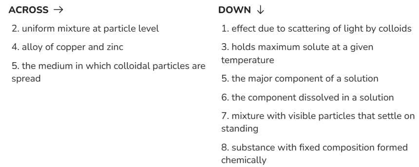 Crossword Puzzle (with answers)