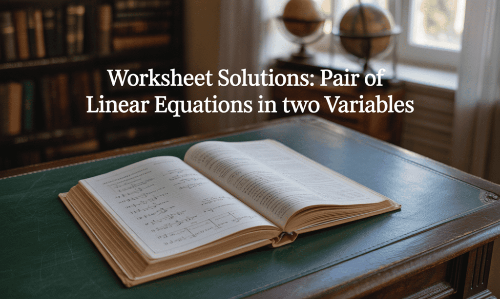 Pair of Linear Equations in Two Variables Class 10 Worksheet Maths Chapter 3
