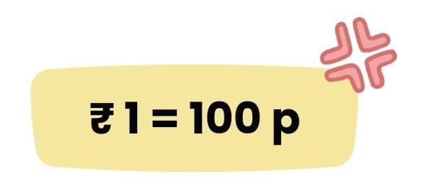 Conversion of Rupees into Paise and Paise into Rupees
