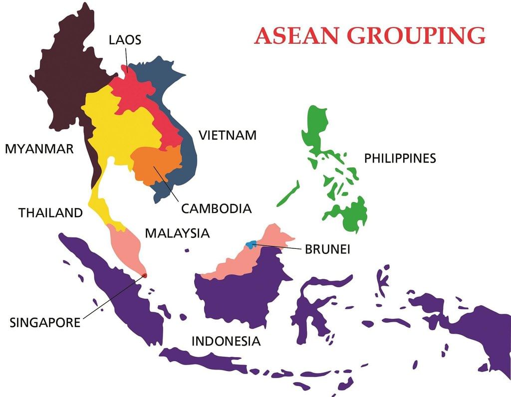 ASEAN Countries Map