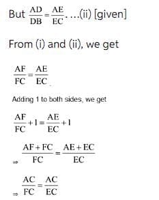Theorem 2 ( Converse of Thales theorem)