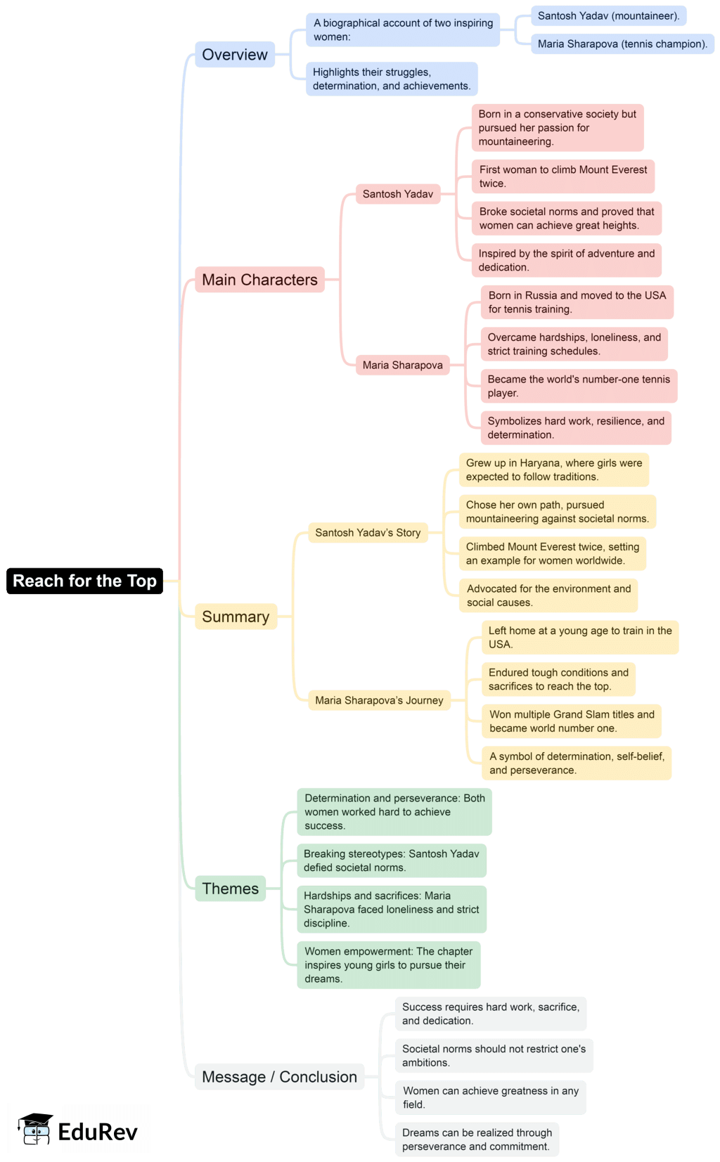 Mind Map: Reach for the Top | English Class 9