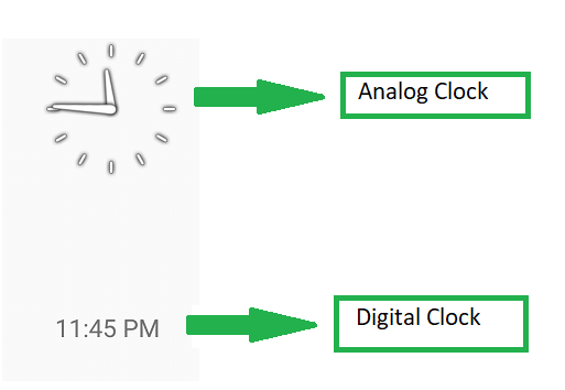 How to display an Analog clock and a Digital clock - Software Development