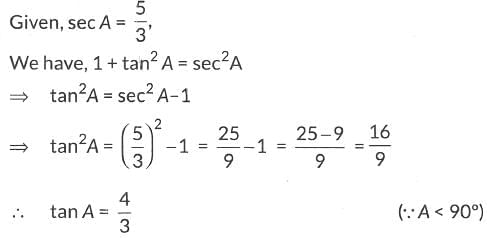 Class 10 Maths Chapter 8 Previous Year Questions - Introduction to Trigonometry