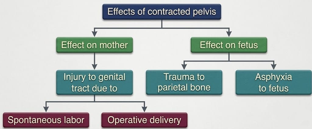 Effects of contracted pelvis on mother and fetus