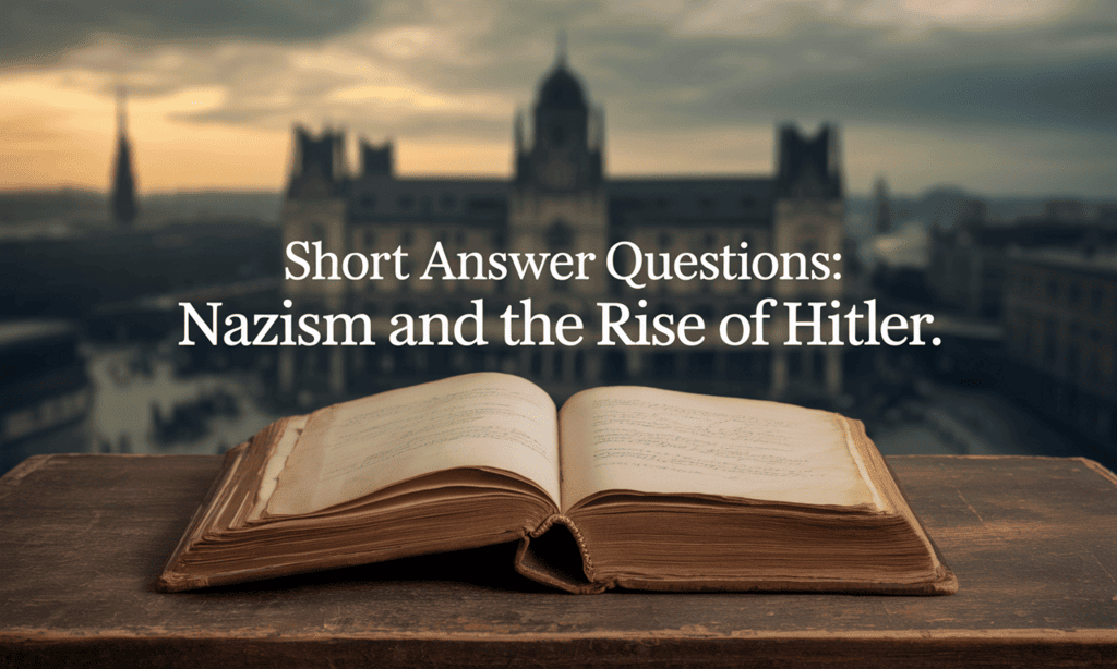 Class 9 History Chapter 3 Question Answers - Nazism and the Rise of Hitler