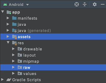 Resource Raw Folder in Android Studio - Software Development