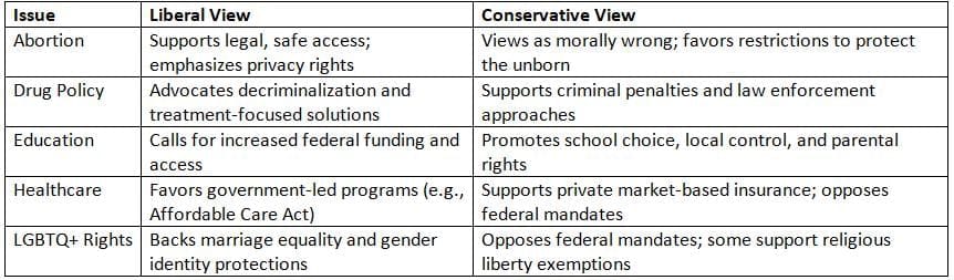 Ideology and Social Policy Debates