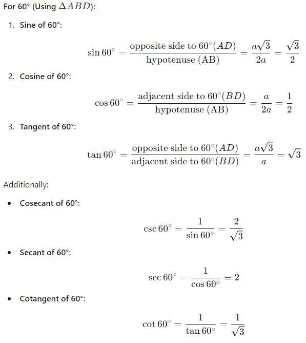 Trigonometry Chapter Notes | Elementary Mathematics for PAT